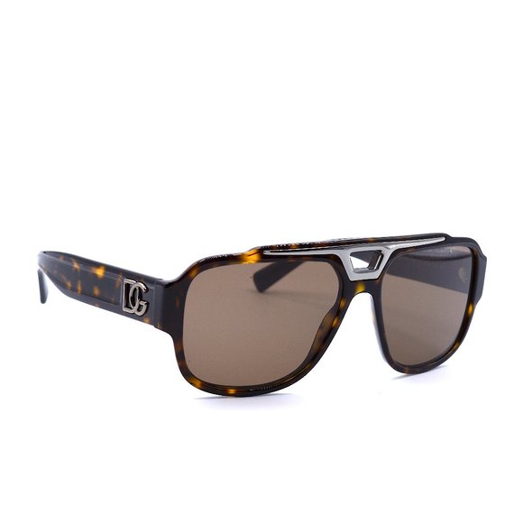 NEW DOLCE&GABBANA DG4389 502/73 HAVANA DARK BROWN AUTHENTIC SUNGLASSES - Picture 4 of 12